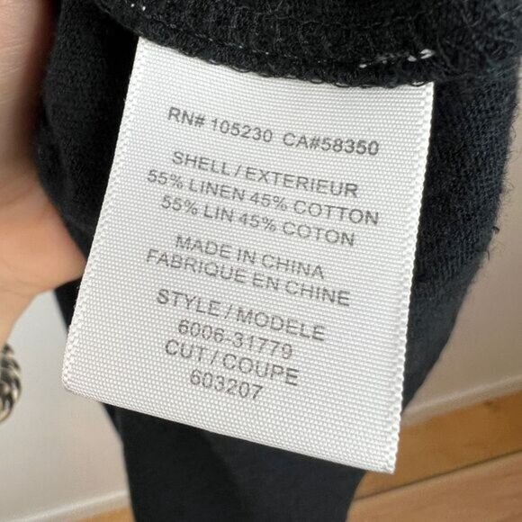 Soft Joie Women's Size Small Black Linen Blend Sleeveless Maxi Dress Swim Cover - Picture 9 of 13